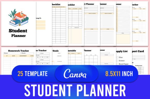 Download Student Planner Canva Template - Template Collection
