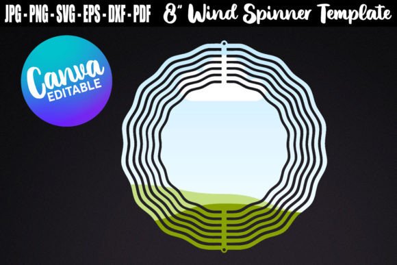 Download 8" Wind Spinner Template Canva Editable - Template Collection