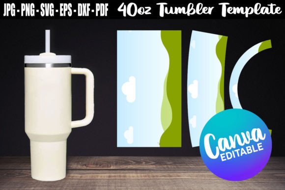 Download 40oz Tumbler Template Canva Editable - Template Collection