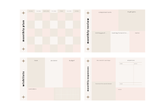 Download Pastel Printable Planner Template Set - Template Collection