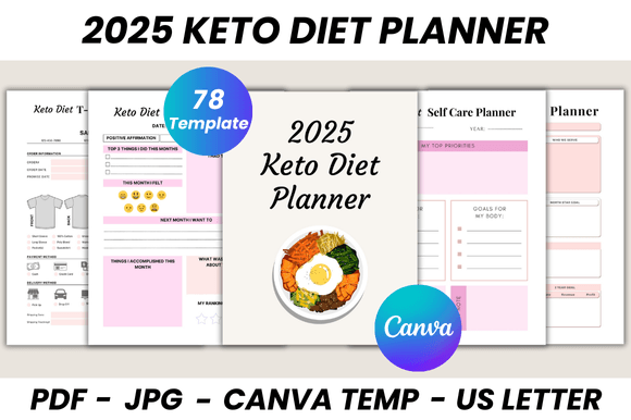 Download 2025 Keto Diet Planner Canva Template - Template Collection