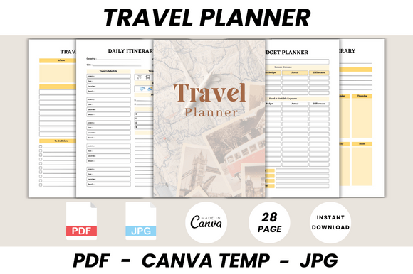 Download Travel Planner Canva Template - Template Collection