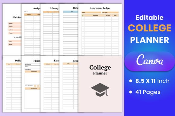 Download College Planner Canva Template - Template Collection