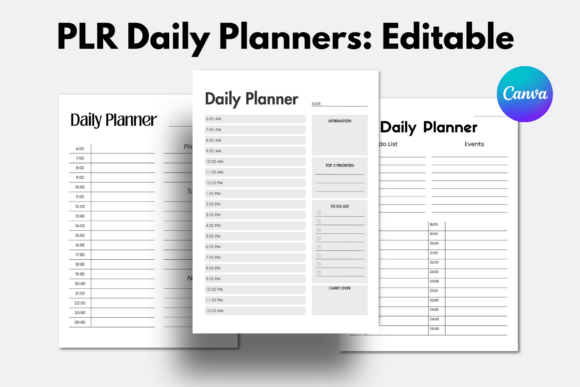 Download PLR Canva Daily Planner Templates - Template Collection