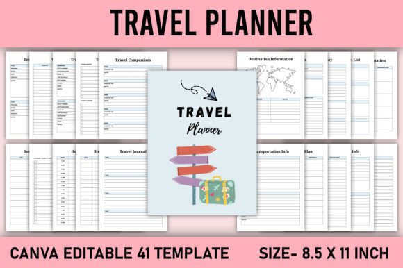 Download Travel Planner Canva Template - Template Collection