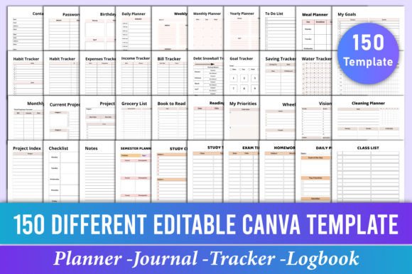 Download 150 Different Editable Canva Template - Template Collection
