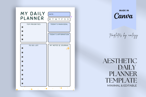Download Cute Free Daily Planner Template | Canva - Template Collection