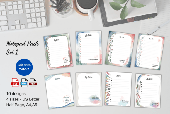 Download Printable Notepad Pack Template - Template Collection