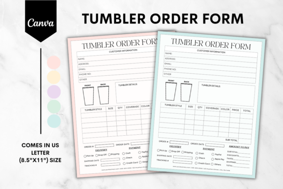 Download Custom Tumbler Order Form Template 2 - Template Collection