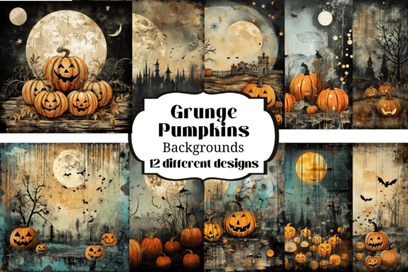 Download Grunge Pumpkin Collage Style Backgrounds - Pumpkin collage Collection