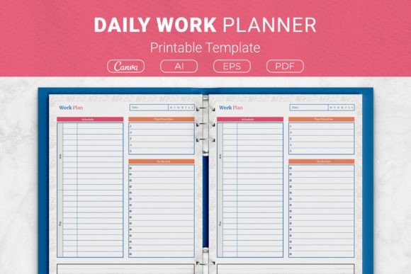 Download Daily Work Planner Printable Template - Template Collection