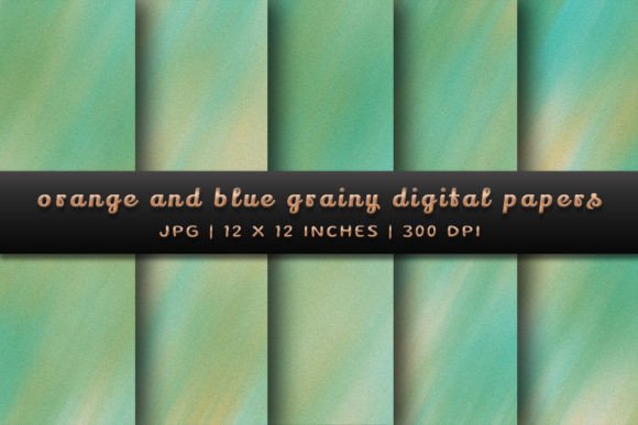 Download Orange and Blue Grainy Digital Papers - Orange and blue Collection