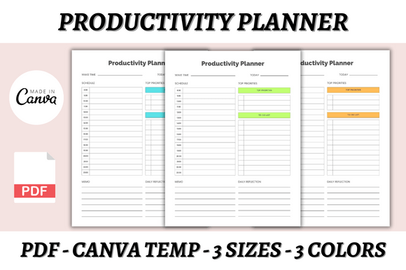 Download Productivity Planner Canva Template - Template Collection