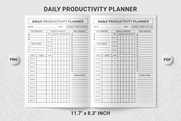 Download Daily Productivity Planner Template PNG - Template Collection