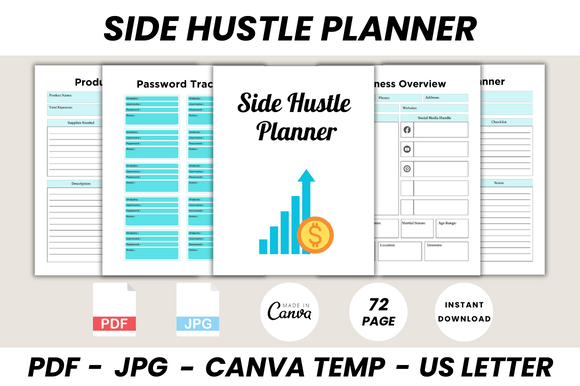 Download Side Hustle Planner Canva Template - Template Collection