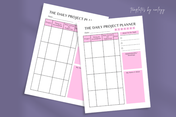 Download Daily Project Planner Printable Template - Template Collection