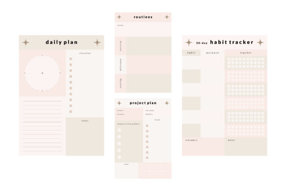 Download Pastel Printable Planner Template Set - Template Collection