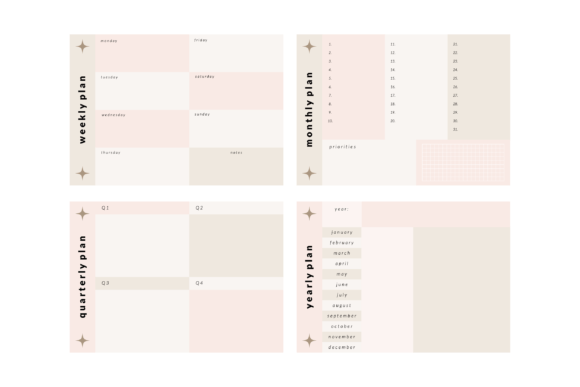 Download Pastel Printable Planner Template Set - Template Collection