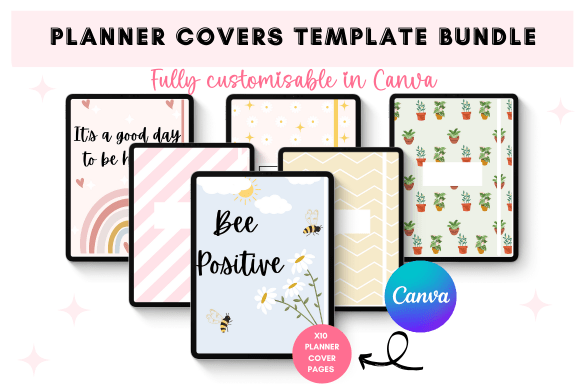 Download Cute Planner Cover Canva Template - Template Collection