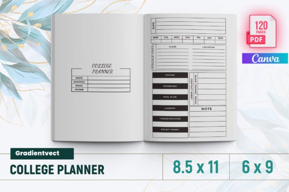 Download (KDP) College Planner Canva - Premium Resources