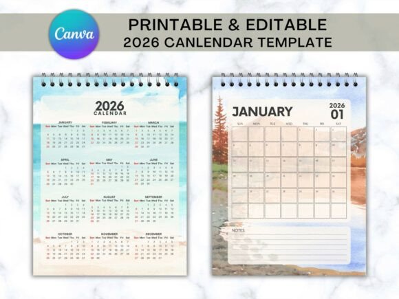 Download 2026 Calendar Template - Nature Edition - Template Collection