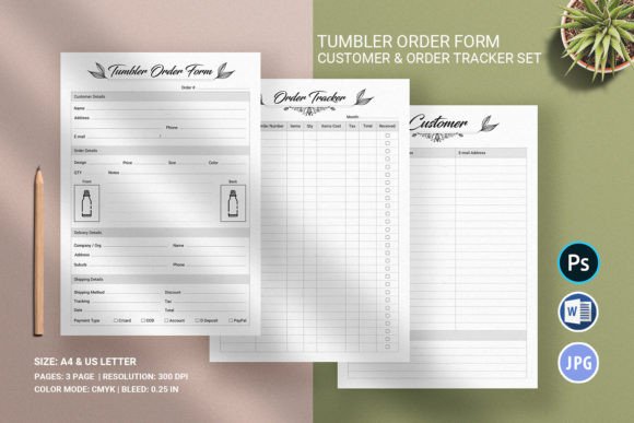 Download Tumbler Order Form Template - Template Collection