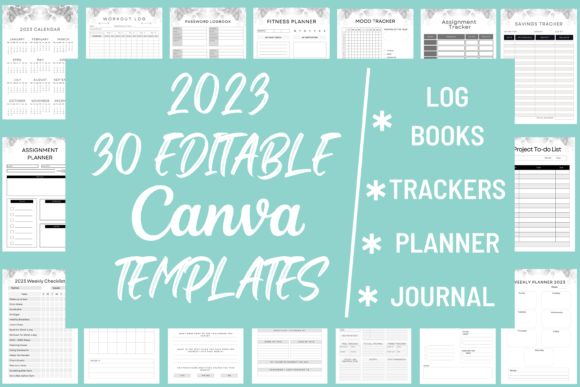Download 30 Editable Canva Templates / KDP 2023 - Template Collection