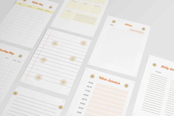 Download Retro Daisy Canva Planner Template - Template Collection