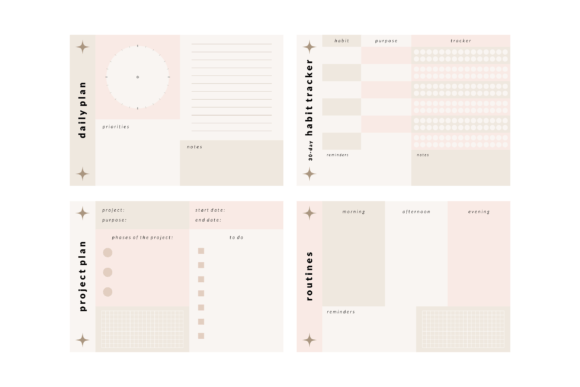 Download Pastel Printable Planner Template Set - Template Collection