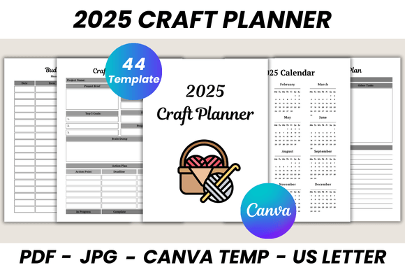 Download 2025 Craft Planner Canva Template - Template Collection