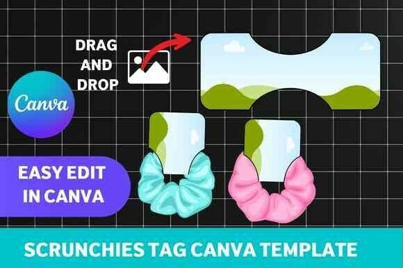 Download Scrunchies Tag Canva Template - Template Collection