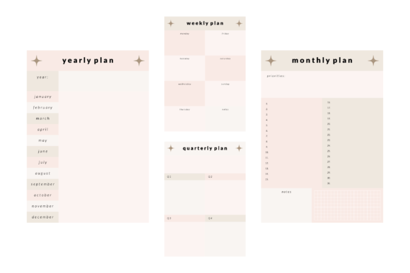 Download Pastel Printable Planner Template Set - Template Collection