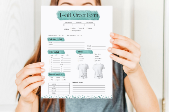 Download Green T-shirt Order Form Template - Template Collection