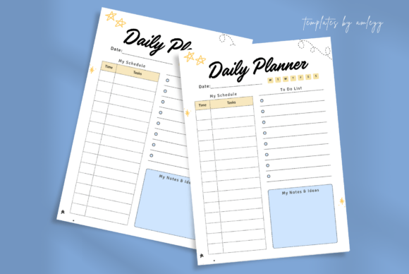 Download Cute Kawaii Daily Planner Template Canva - Template Collection