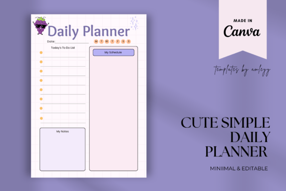 Download Cute Simple Daily Planner Template - Template Collection