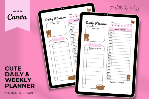 Download Kawaii Daily Planner Template | Cute - Template Collection