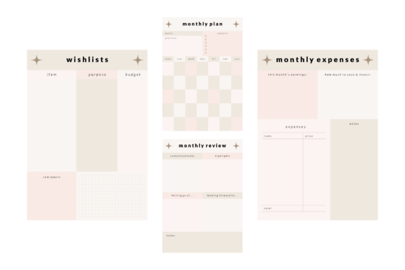 Download Pastel Printable Planner Template Set - Template Collection