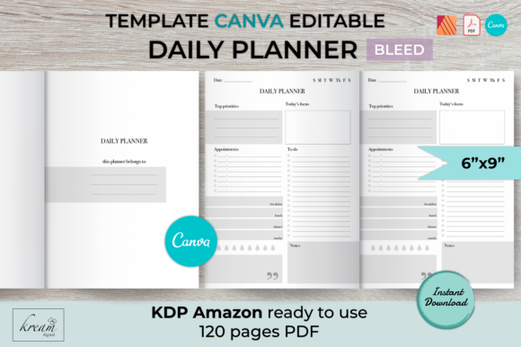 Download CANVA Daily Planner Template - Template Collection