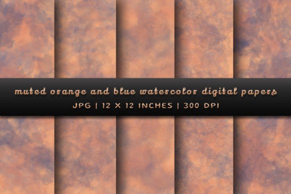 Download Muted Orange and Blue Digital Papers - Orange and blue Collection