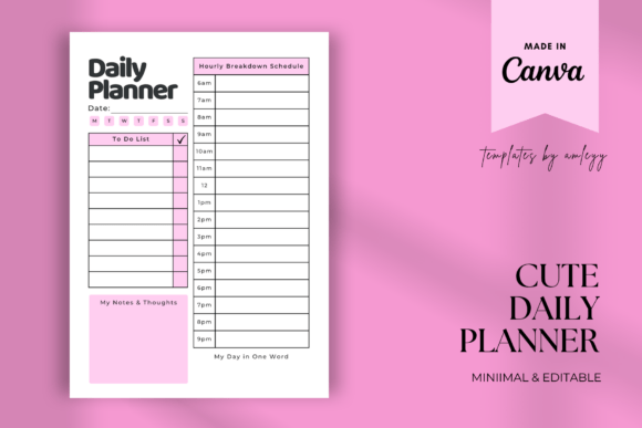 Download Aesthetic Cute Daily Planner Template - Template Collection