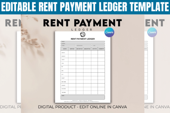 Download Editable Rent Payment Ledger Template - Template Collection