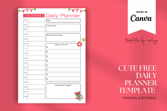 Download Free Cute Simple Daily Planner Template - Template Collection