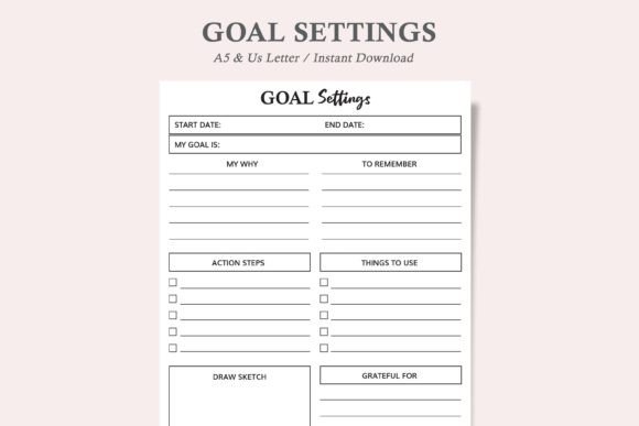 Download Goal Setting Template,Organizer Pages - Template Collection