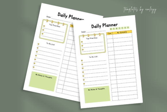 Download Cute Daily Planner Template Canva Kawaii - Template Collection