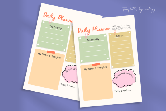 Download FREE Cute Daily Planner Canva Template - Template Collection